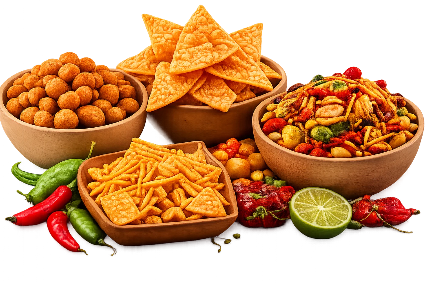 A colourful Mux Foods snack assortment